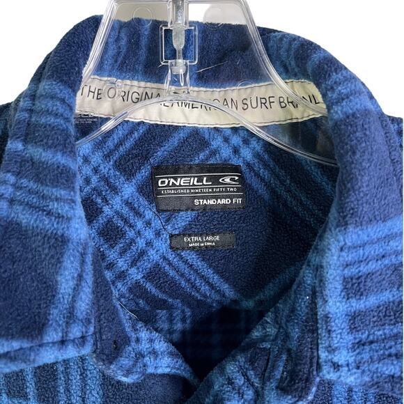 O'Neill Shirt Boys XL Navy Blue Super Fleece Snap Front Standard Fit Outdoorsy - Picture 2 of 11